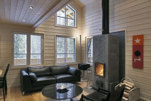Inside a Finnish Wooden house: living room