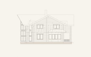 Amber House, project's facade – Rovaniemi Log House
