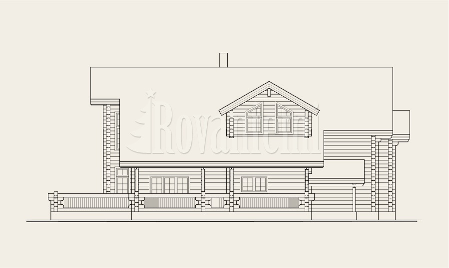 Helios, house's facade – Rovaniemi Log House