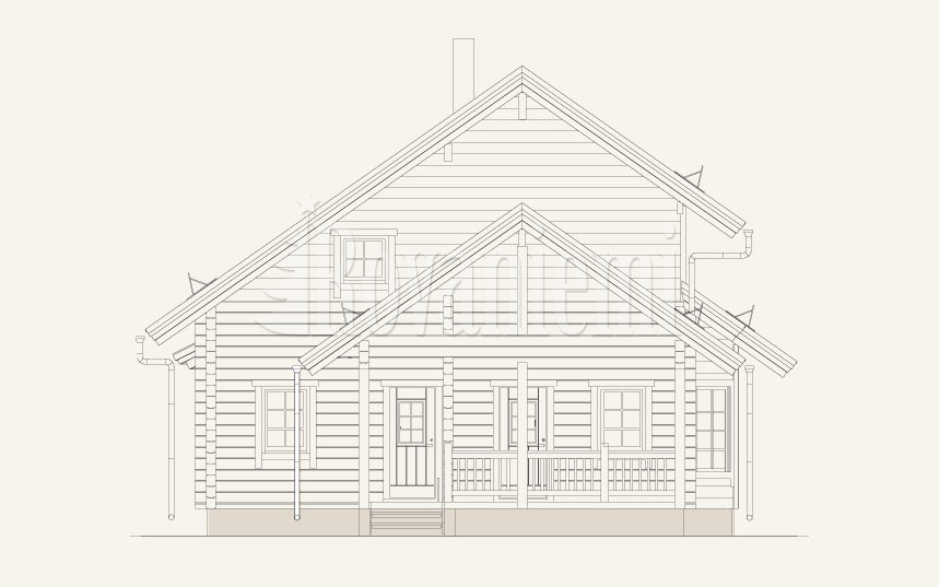 Project 'Lapland' – facade visualisation – Rovaniemi Log House