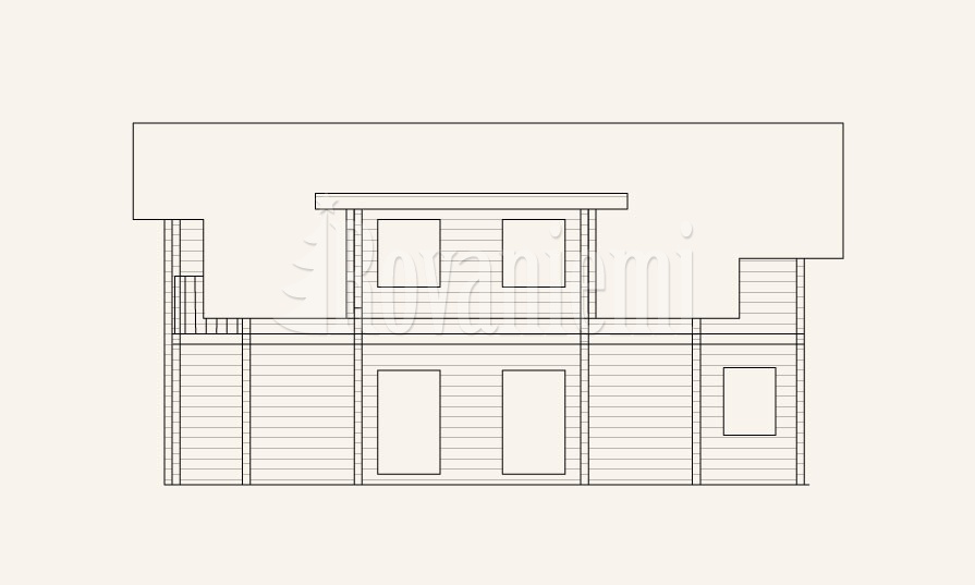 Sonata – project's facade – Rovaniemi Log House