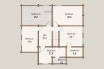 Sonata – project's floor plan, 2nd floor – Rovaniemi Log House