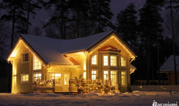 Villa Lappi modern wooden cabin by Rovaniemi Log House