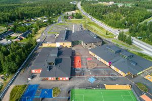 Pudasjärvi Log Campus – Birdseye view.