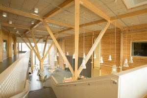 Pudasjärvi Log Campus – Second floor of main building.