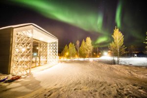 Arctic TreeHouse Hotel, Rakas restaurant under the Auroras.