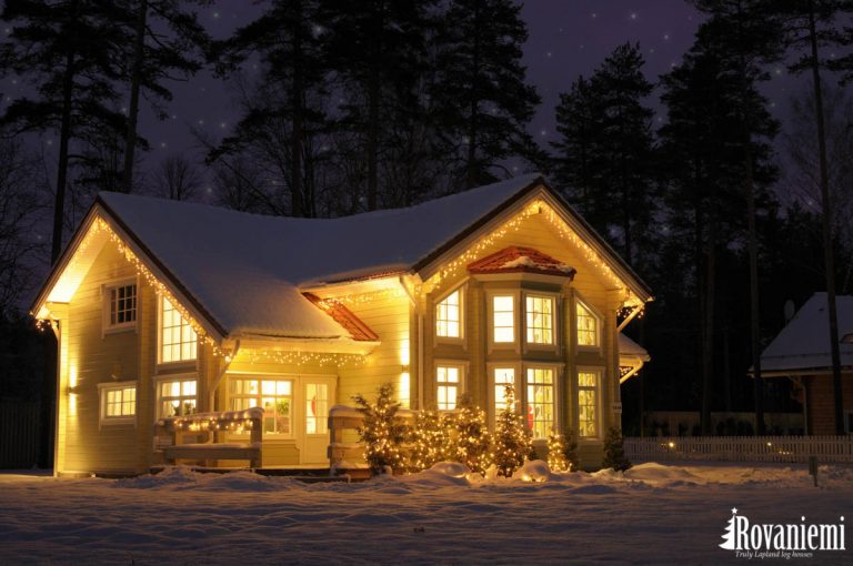 Fins houten huis gebouwd met gelamineerde logs &ndash; Rovaniemi Log House.