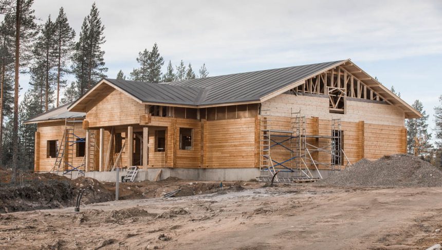 Safari House In Rovaniemi Still Under Construction But Wooden